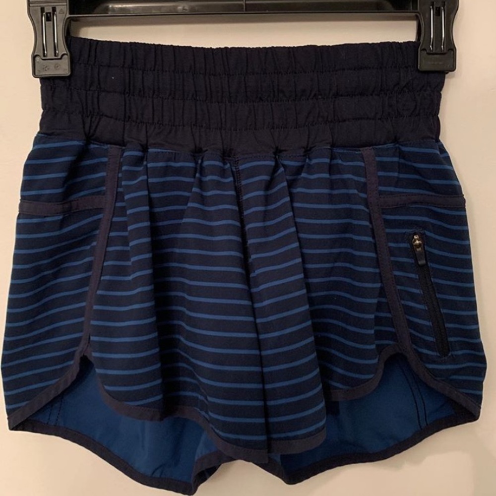 Navy Striped Lulu Shorts